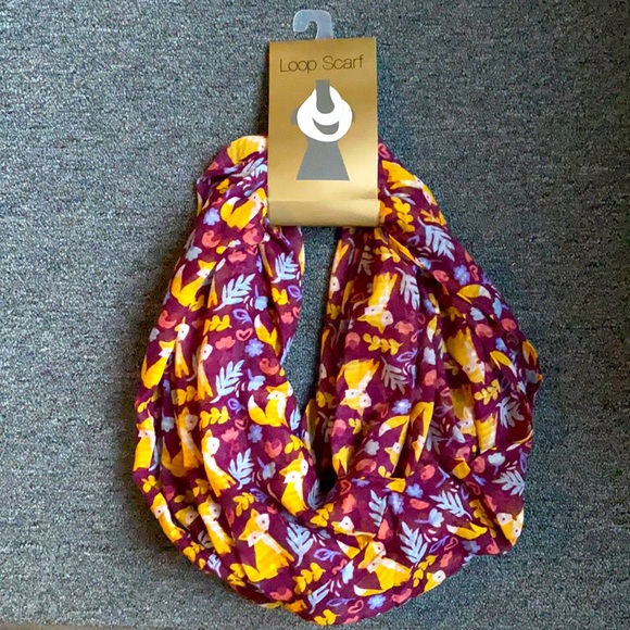 Kmart Accessories - 2/$16 Fox Orange & Purple Loop Scarf - Brand New